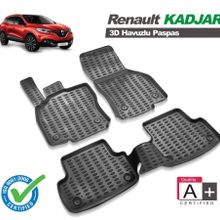 Renault Kadjar Siyah 3D Havuzlu Paspas