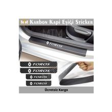 Renault Toros 4 Adet Karbon Kapı Eşiği Sticker
