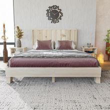 Renazzo Mobilya Hüma Model Doğal Çam Ahşap Dikey 90x190 cm Karyola