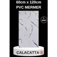 RENKLİ DUVARLAR Alternatif Kaplama UV PVC Mermer Panel Calcatta 1 Adet 60x120cm Ev Ofis Otel Duvar Kaplama Paneli