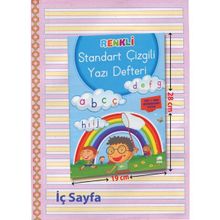 Renkli Standart Çizgili Yazı Defteri A4 Ebat - kollektif