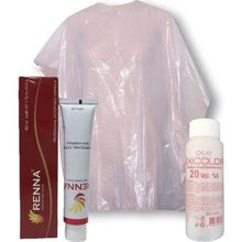 Renna 6.35 Kumral Dore Akuju 60 ml Saç Boyası + Exicolor 60 ml 20 Volüm Oksidan + Boya Naylonu