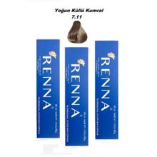 Renna 7.11 Yoğun Küllü Kumral 60 ml 3 Adet Saç Boyası