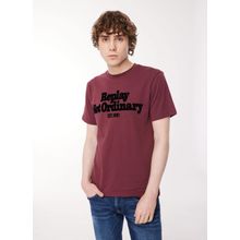 Replay Bisiklet Yaka Baskılı Bordo Erkek T-Shirt M6646 164 AMARANTH RED