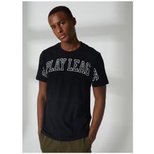 Replay M64670002660 Bisiklet Yaka Düz Siyah Erkek T-Shirt