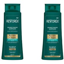 Restorex Keratin Argan 2x500 ml Onarıcı Şampuan