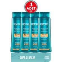 Restorex Keratin Argan 4x500 ml Şampuan