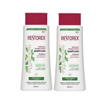 Restorex Sağlıklı Uzama Etkili Yağlı Saçlar İçin Sarmaşık Özlü 2x500 ml Şampuan