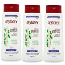 Restorex Sağlıklı Uzama Saç Dökülmesine Karşı Etkili 3x500 ml Şampuan