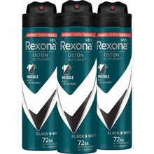 Rexona Invisible Black White 3x150 ml Üstün Koruma Erkek Sprey Deodorant