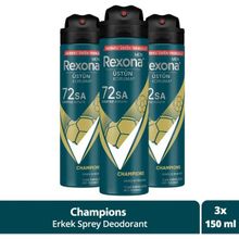 Rexona Men Champions 3x150 ml Sprey Deodorant