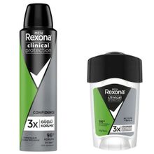 Rexona Men Clinical Protection Active Fresh Men 45 ml Stick Deodorant ve Clinical Protection 150 ml Erkek Sprey Deodorant