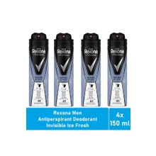 Rexona Men Invisible Ice Fresh 4x150 ml Deodorant