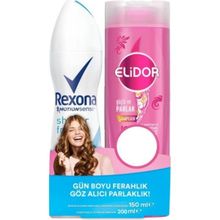 Rexona Shower Fresh Kadın Deodorant 150 ml + Elidor Güçlü Parlak Şampuan 200 ml