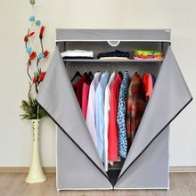 Reyo Prado Gri Basic Çelik Profilli Bez Dolap