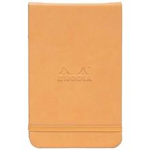 Rhodia Boutique Webnotebook Yandan Turuncu Sert Kapak İtalyan Deri Çizgili Defter