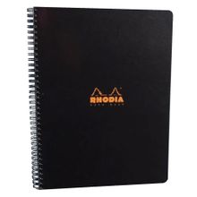 Rhodia Çizgili Siyah 225x297 mm Spiralli Defter