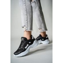 Riccon 0012152 Siyah Beyaz Kadın Sneaker Ayakkabı