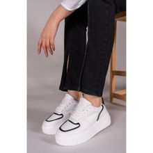 Riccon 0012255 Siyah Beyaz Kadın Sneaker
