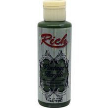 Rich 1216 Yağ Yeşili 130 cc Vintage Mat Akrilik Boya