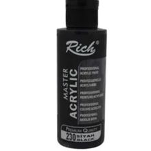 Rich 230 Siyah 120 cc Master Acrylic Akrilik Boya