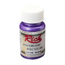 Rich 3126 Lila 50 cc Metalik Kumaş Boyası