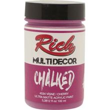 Rich 4534 Vişne 100 ml Multi Decor Chalked Akrilik Boya