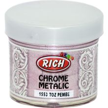 Rich Chrome 1553 Toz Pembe 60 cc Metalik Extra Simli Sedefli Boya