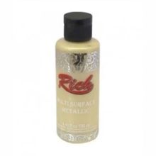 Rich Multi Surface Metalik 6510 Beyaz Altın 130ml Akrilik Boya
