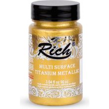 Rich Multi Surface Titanyum Metalik 90 cc Beyaz Altın Akrilik Boya