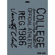Rich New Seri N 208 35x25 cm Stencil