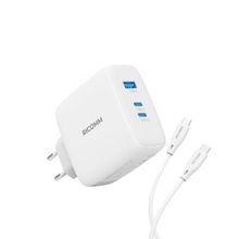 Ricomm 140 W GAN 3 Portlu USB-C+USB-A QC5.0 PD3.1 Destekli Type-C Hızlı Şarj Cihazı