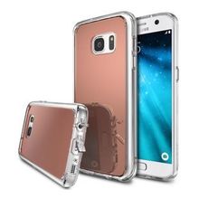 Ringke Mirror Fusion Galaxy S7 Edge Aynalı Rose Gold Extra Darbe Emici Kılıf