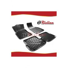 Rizline Audi A6 Siyah Sedan 2004-2011 Arası 4 Parça 3D Havuzlu Paspas