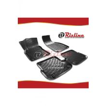 Rizline Audi A6 Siyah Sedan 2004-2011 Arası 4 Parça 3D Havuzlu Paspas