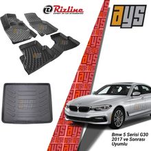 Rizline BMW 5 Seri G30 2016 Sonrası 3D Paspas Bagaj Havuzu