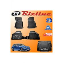Rizline BMW F20 1 Serisi 3D Paspas + 3D Bagaj Havuzu 2011-2015 Arası Siyah Set