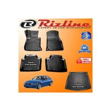 Rizline BMW F30 3 Serisi 3D Paspas + 3D Bagaj Havuzu 2012-2019 Arası Siyah Set