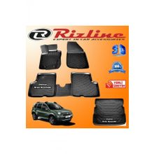 Rizline Dacia Duster 4x4 3D Paspas + 3D Bagaj Havuzu 2010-2018 Arası Siyah Set