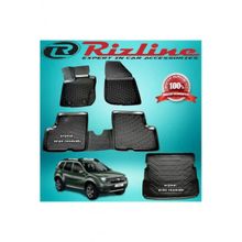 Rizline Dacia Duster 4x4 Siyah 2010-2017 Arası 3D Paspas + Bagaj Havuzu
