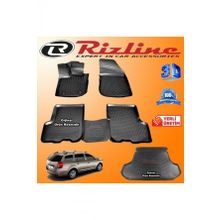 Rizline Dacia Logan MCV 3D Paspas + 3D Bagaj Havuzu 2013-2020 Arası Siyah Set