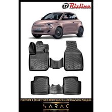 Rizline Fiat 500 Elektrikli 2021 Model 3D Havuzlu Paspas