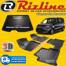Rizline Ford Connect 2014 2019siyah 3D Havuzlu Paspas