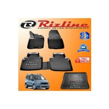 Rizline Ford Courier 3D Paspas + 3D Bagaj Havuzu 2014 - 2020 Arası Siyah Set