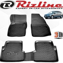 Rizline Ford Focus 2 HB 2005 - 2011 Arası Siyah 4'lü Set 3D Havuzlu Paspas