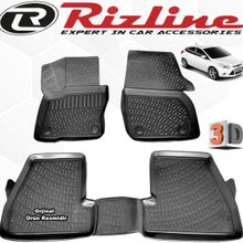Rizline Ford Focus 3 HB 2011 - 2015 Arası Siyah 4 Parça Set 3D Havuzlu Paspas