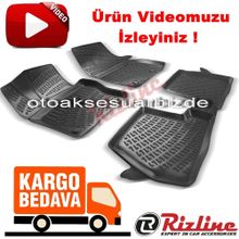 Rizline Ford Focus 4 Sedan 2015 2018 Siyah 3D Havuzlu Paspas
