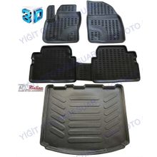 Rizline Ford Kuga 2013-2019 Siyah 3D Havuzlu Paspas