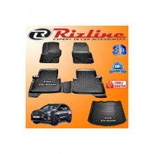 Rizline Ford Kuga 3D Paspas + 3D Bagaj Havuzu 2013-2019 Arası Siyah Set