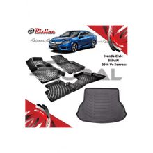 Rizline Honda Civic Sedan 2016 ve Sonrası Paspas ve Bagaj Havuzu Set